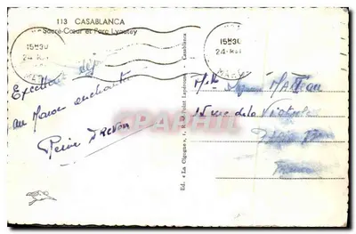 Parque Lyautey — Sacré-Cœur — Casablanca — Ed. A Cigogne, R. du Point Lapérouse — Verso