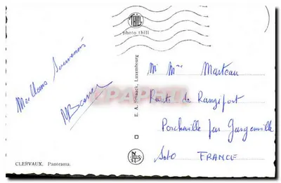 Clervaux — panorama — E. A. Thill, Luksemburg — Rewers