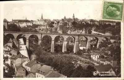 Vista panorâmica do viaduto de Luxemburgo — editor NELS, número de série não visível