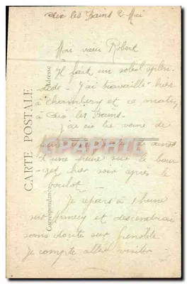 Hautecombe e sua Abadia — Lago do Bourget — Aix-les-Bains e o Revard — O Nivolet (1553 m.) — B.F. — A Saboia 625 — Verso