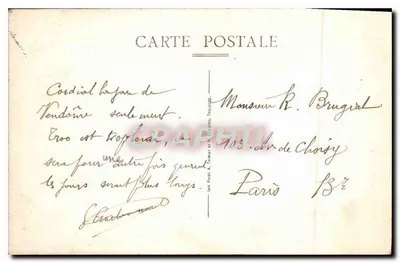 Vendôme — Ruínas do Castelo (Oeste) — Impr. Phot. A. Thibaut et N. Toulouse — Verso