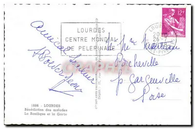 Lourdes — Pelerinagem e Basílica — Editor: C° des Arts Photographiques — Verso