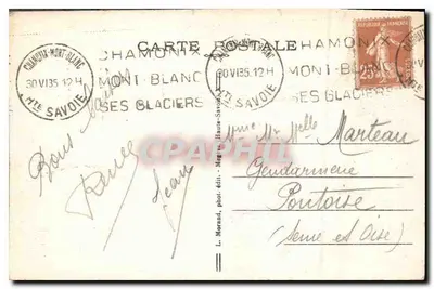 Chamonix — Massif du Mont-Blanc — L. Morand, fot. wyd. Haute-Savoie — Rewers