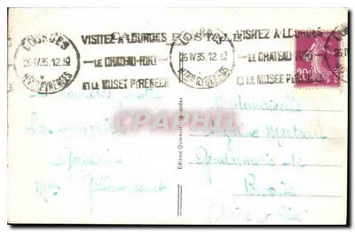 Lourdes — Bazylika i górski pejzaż — Wydawnictwo Quinault, n°20 — Rewers