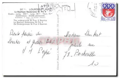 Podziemna bazylika św. Piusa X — Lourdes — Wydawnictwo Edluf — Rewers
