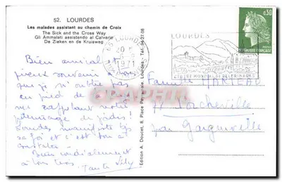 Lourdes — Drogę Krzyżową — Wydawca Edlux, nr 52 — Rewers