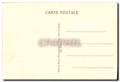 Villers-le-Lac vista da estrada dos Pargots — vista panorâmica — editor Hôtel de France, Imp. Guillaume Propr., Saut du Doubs — Verso