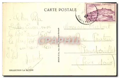 Chamonix — Ogólny widok i Brévent widziany z linii Montenvers — Braun & Cie, Nîmes — Rewers