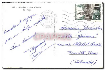 Arcachon — Plaża — widok panoramiczny — wydawca nieznany, numer seryjny nie widoczny — Rewers