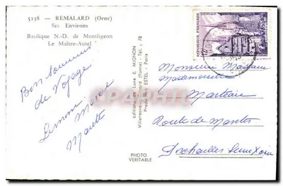 Basílica N.-D. de Montligeon — Interior — Editor E. Mignon, n° 5238 — Verso