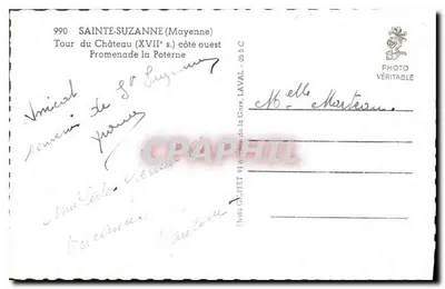 Sainte-Suzanne (Mayenne) — Torre do Castelo (século XVII) lado oeste — Photo ClIN — Verso