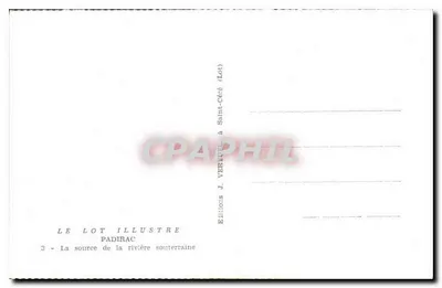 Bron van de ondergrondse rivier — Saint-Céré — Edities J. Vernivel (Lot) — Achterkant