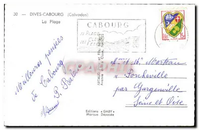 A Praia em Cabourg — Dives-Cabourg (Calvados) — Edições Gaby — Verso