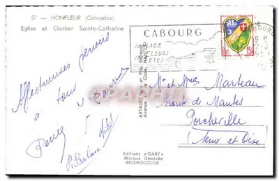 Honfleur — Kościół i Wieża Świętej Katarzyny — Wydawnictwo Gaby — Rewers