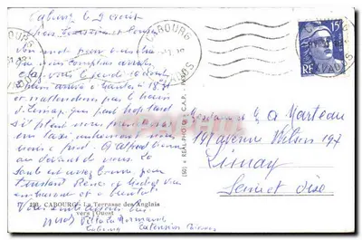 CABOURG — Terrasa Anglika — Villa la Normandie — wydawca C.A.P. — Rewers