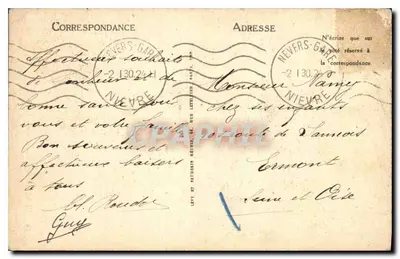 Nevers — Impasse des Jacobins i Katedra — NG — Rewers