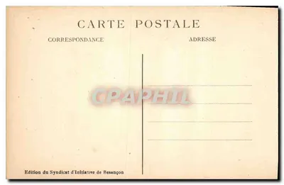 Besançon-les-Bains — Vista aérea da Velotte e Vale de Casamène — Edição do Syndicat d'Initiative de Besançon — Verso