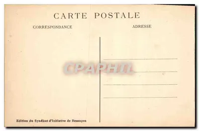Besançon-les-Bains — Ogólny widok Kasyna i Instytucji Wanny Solnej Mouillère — Wydawnictwo Syndykatu Inicjatywy Besançon — Rewers