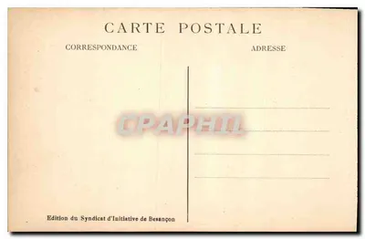 Arcadas do Palácio Granvelle e Estátua do Cardeal de Granvelle — Besançon-les-Bains — Verso