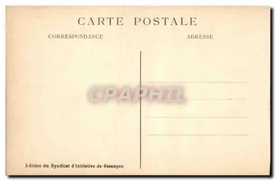Besançon-les-Bains — Plac Castan, Brama Ciemna i Katedra św. Jana — Wydanie Stowarzyszenia Inicjatywy Besançon — Rewers