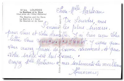 Lourdes — The Basilica and the Gave — Edlux — Back