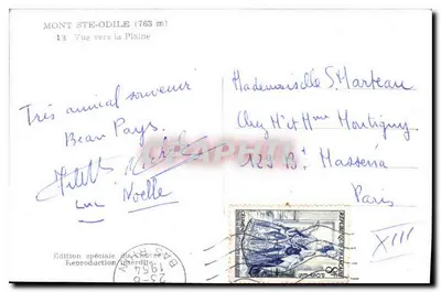 Mont Ste-Odile (763 m) — Widok na Dolinę — Wydanie specjalne Châvera — Rewers