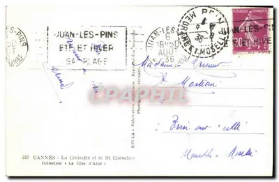 Cannes — La Croisette i Mt Chevalier — Rella, n°527 — Rewers