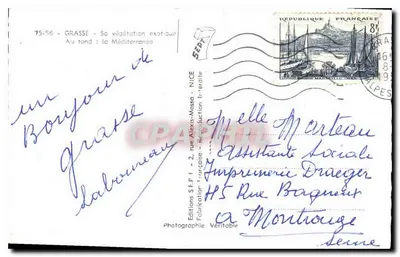 Grasse — Jej egzotyczna roślinność — Wydawnictwo S.F.P. - 75-56 — Rewers