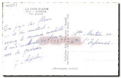 BANDOL — Vista geral — Les Éditions Mar — Verso