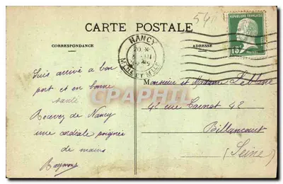 NANCY — Szczeliny Jeana Lamour — Plac i Statua Stanisława — Rewers