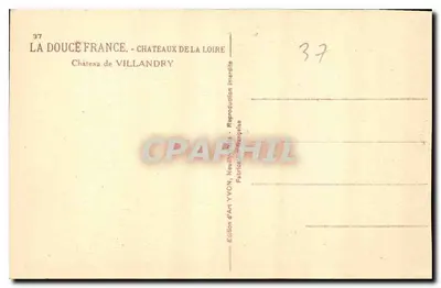 Zamek Villandry — Zamki Loary — Wydawnictwo Sztuki YVON, Neully-sur-Marne — Rewers
