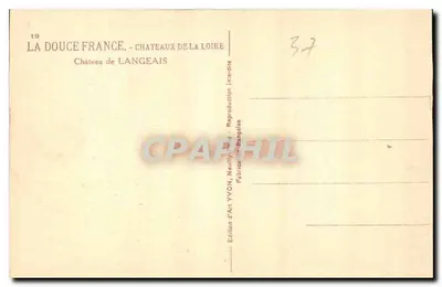 Zamek Langeais — Zamek Loary — Wydawnictwo Art YVON — Rewers