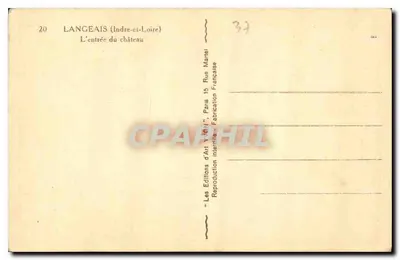 Langeais (Indre-et-Loire) — A entrada do castelo — Les Éditions d'Art Interdite, Paris — Verso