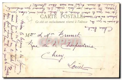 Zamek Chenonceaux — Façada Boyer, wejście główne — B. F., Paryż — Rewers