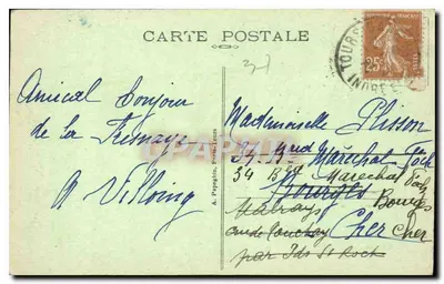 Tours (Indre-et-Loire), Hotel Gouin — wydawca A.P., n° 192 — Rewers