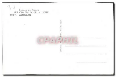 Zamek w Langeais — Zamek Loary — Wydawca: Images de France, nr 1067 — Rewers