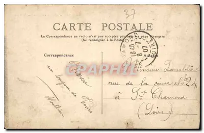Tours — Vista aerea, la Stazione — Editore non identificato, n. serie 58 — Verso