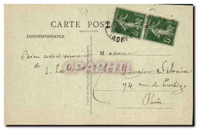 Amboise (Loire-et-Loire) - Zamek, fasada Północna nad Loirą - A.B. nr 1505 — Rewers