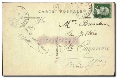Chenonceau (Loire-et-Cher) — Zamek, Wieża Marque i Skrzydło Thomas Bohier — A.P. — Rewers
