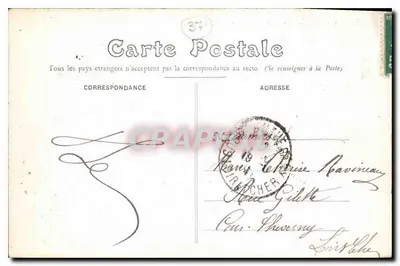 Castelo de Châteauceaux — fachada oriental — C. Vannier, editor em Blois — Verso