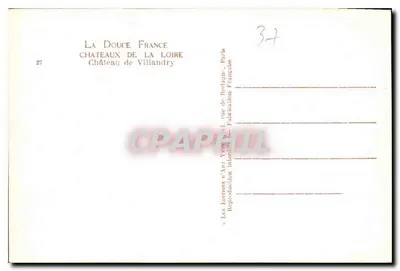 Zamek Villandry — Zamek Loary — wydawca Yvon, nr 27 — Rewers