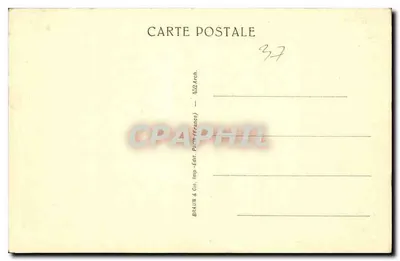 Chenonceaux — Widok głównego frontu zamku (XVI wiek) — Braun & Cie, Paryż — Rewers