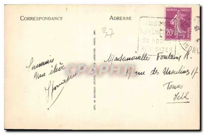 Amboise — Zamek i nabrzeże — LL — Rewers