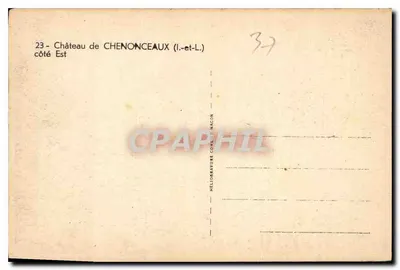 Zamek Chenonceau — Strona Wschodnia — Héliogravure Comnier Macon n°23 — Rewers