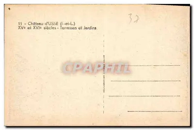 Azay-le-Rideau — Zamek Azay-le-Rideau — wydawca Cinq — Rewers