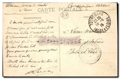 Tours — Katedra Najświętszej Maryi Panny z Bogiem — Wewnętrzna część — E. A. nr 100 — Rewers