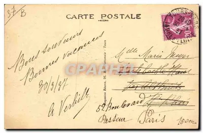 Tours (Loire-et-Cher) — Place du Palais — wydawca S. L. nr 35 — Rewers