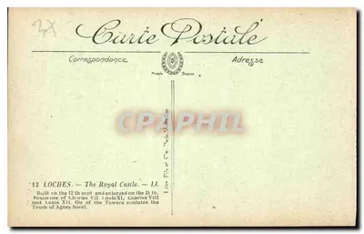 Loches — Pałac Królewski i Brama Cordeliers — LL — Rewers