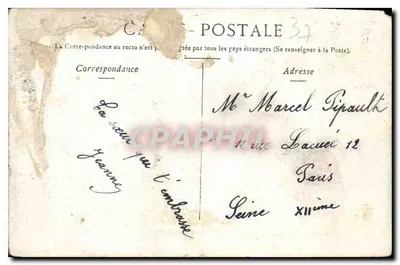 Kasteel van Chenonceaux — Hoofdingang — Uitgever Parijs — Achterkant