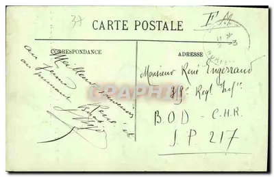 Montresor (I.-et-L.) — El castillo. El noble y el campesino polaco, de Léon Kaplinsky — LL — Reverso